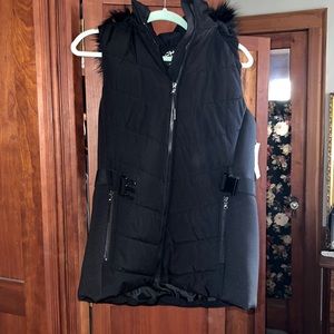 Michael kors vest with faux fur hood